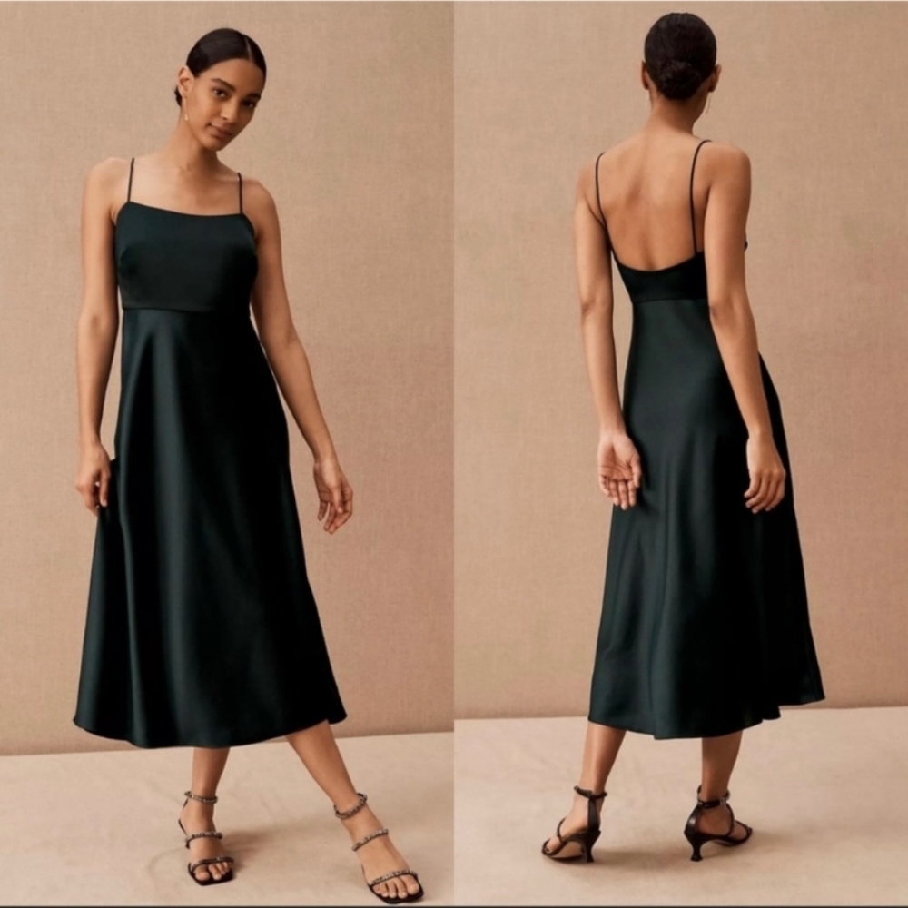 BHLDN Leti Dress in Dark Emerald